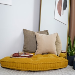 Corner Floor Cushions, Window Floor Sofa, Floor Pillow, Reading Nook, Cozy Floor Sofa, Bohemian Pillow, French Cushions, Custom Nook Cushion