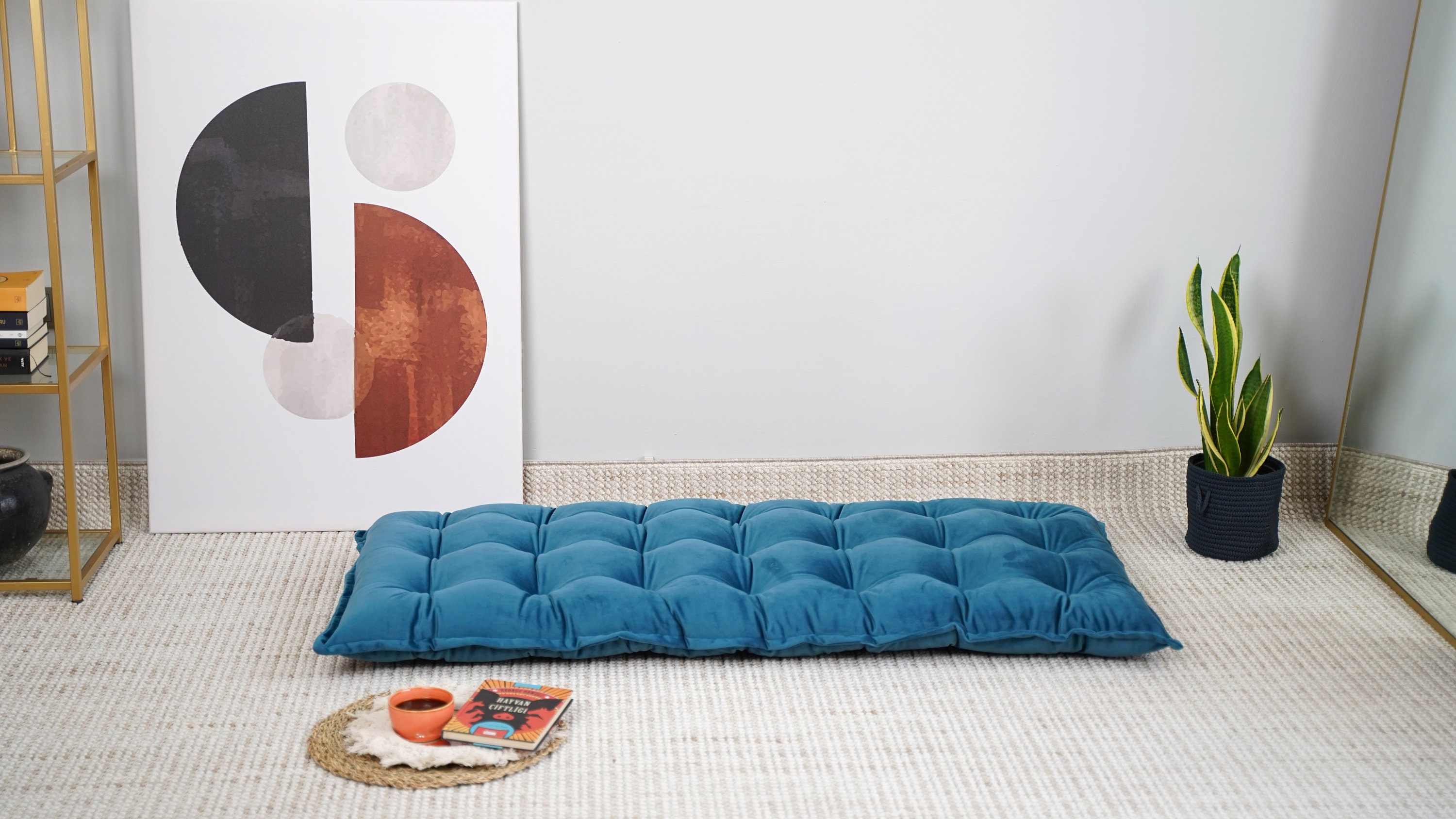 Velvet Tufted Floor Cushions, Daybed Cushion, Yoga Cushion, Swing Cushion,  Japanese Futon, Floor Cushion Seating, Farmhouse Cushion 
