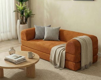 Sofá modular para sala de estar, convertible a sofá de suelo, minimalista, multicolor, sin necesidad de ensamblaje.
