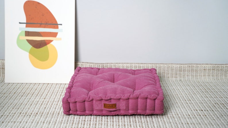 Tufted Pallet Cushions, Meditation Cushions, Daybed Cushion, Window Bay Cushion, Reading Nook Cushion, Japanese Futon Sofa, French Cushion image 5