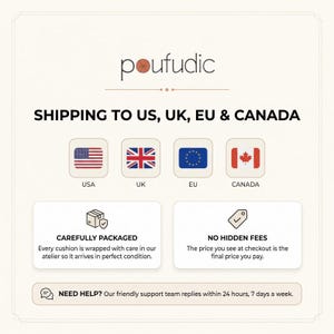 Pode incluir: Um gr&aacute;fico informativo branco apresentando o nome da marca poufudic em texto preto com um detalhe circular vermelho. O gr&aacute;fico exibe &iacute;cones das bandeiras dos EUA, Reino Unido, UE e Canad&aacute;, juntamente com caixas de texto sobre servi&ccedil;os.