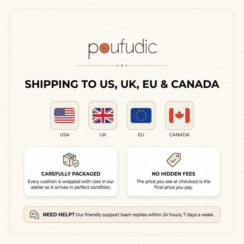 Pode incluir: Um gr&aacute;fico informativo branco apresentando o nome da marca poufudic em texto preto com um detalhe circular vermelho. O gr&aacute;fico exibe &iacute;cones das bandeiras dos EUA, Reino Unido, UE e Canad&aacute;, juntamente com caixas de texto sobre servi&ccedil;os.