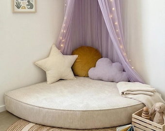 Kids Corner Sofa Cushion, Corduroy Floor Couch, Sitting Corner Foam Sofa, Reading Nook Sofa, OEKO-TEX Certified