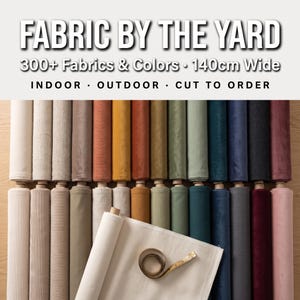Upholstery Fabric by the Yard, Indoor Outdoor Fabric, 300+ Colors, Velvet Corduroy Linen Canvas, Custom Cut for Cushions and Sofas
