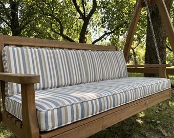 Custom Outdoor Bench Cushion with Foam, Waterproof Patio Bench Cushion, UV-Resistant Garden Cushion, Custom Size Deck Swing Cushion