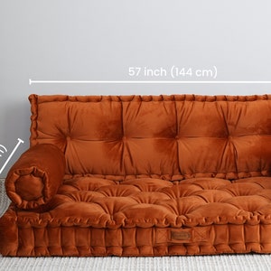 Velvet Floor Cushions, Tufted Cushions, French Cushion, Window Seat Cushion, Bench Cushion, Custom Cushion, Floor Cushions, Bench Seat image 3