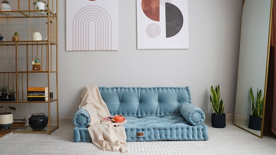 Velvet Floor Cushions Floor Seating Futon Sofa Bed Bench