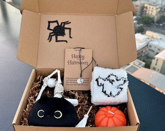 Magical Halloween Gift Box for Halloween Wish Box Yoga Skeleton, Black Cat, End of year wish, New Years Gift, Make A Wish, 2023 Gift Box