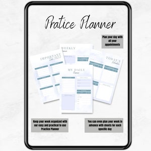 Pratice Planner, Weekly Planner, Monthly Planner, Digital Planner, Printable Weekly Planner
