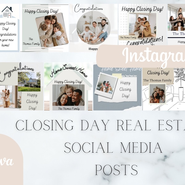 10 Closing Day Posts | Real Estate Posts | Real Estate Marketing | Real Estate Closings | Real Estate Closings Checklist