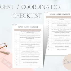 Real Estate Transaction Coordinator Checklist | Real Estate Checklist | Transaction coordinator template | Transaction checklist | Canva