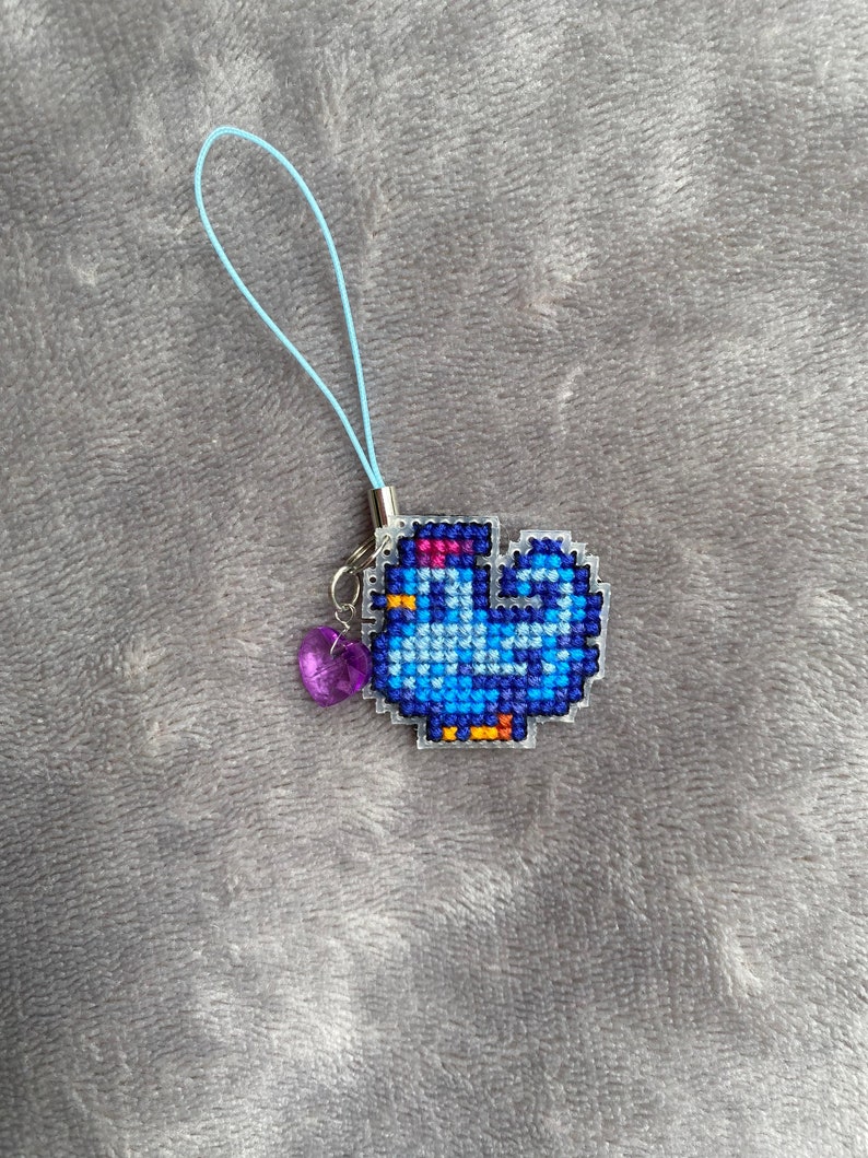 Stardew Valley Cross-stitch Chicken Charm - Etsy