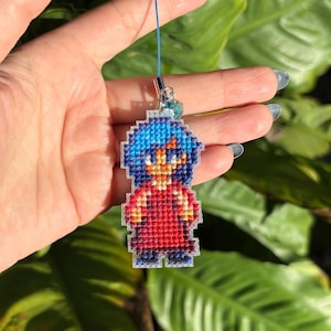 Stardew Valley Bachelor/Bachelorette Cross Stitch Keychain