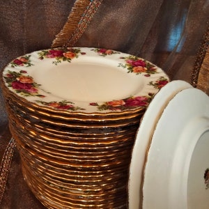 Royal Albert old country roses side plates stamped England great condition price for each plate