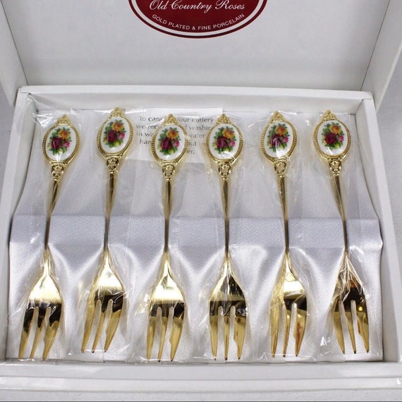 Royal Albert Old Country Roses Fork Cutlery Set Very Good
