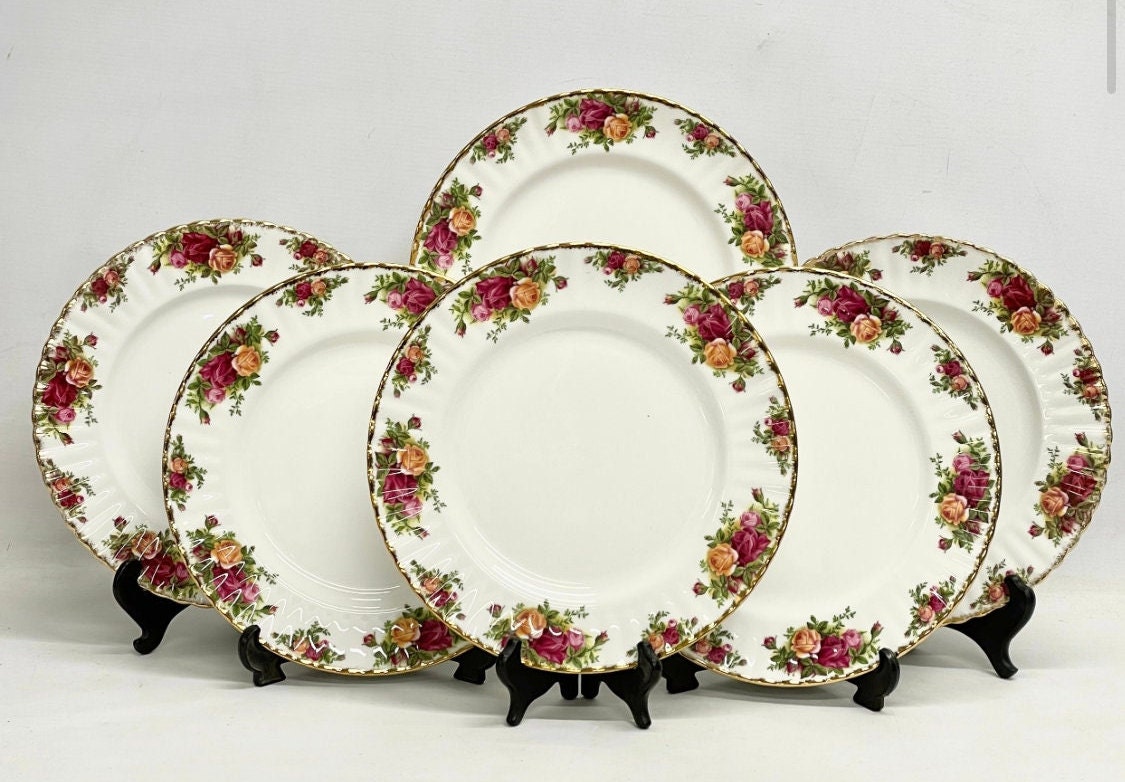 Royal Albert Old Country Roses Dinner Plates X6 First Quality Etsy