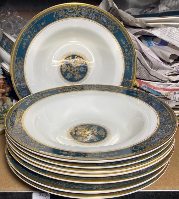 Royal Doulton „Carlyle“ Suppenschalen, Randschalen, Geschirr, englisches Knochenporzellan, 8 Stück