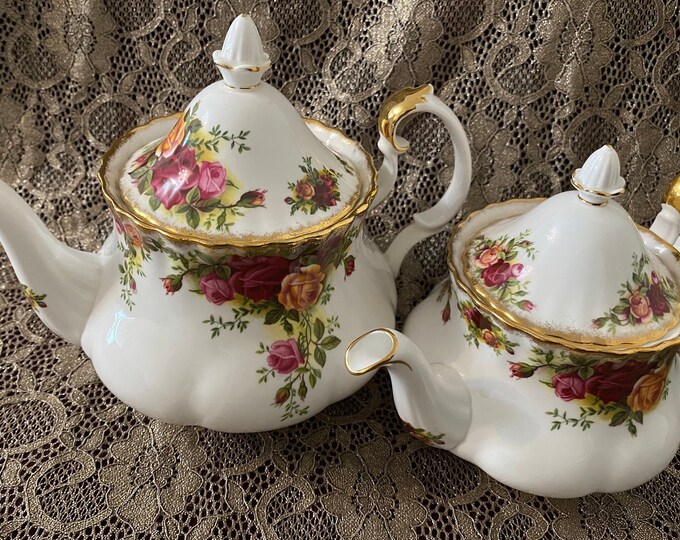 Royal Albert Old Country Roses Teapots in Two Sizes Etsy