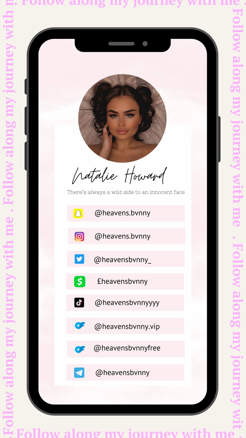 Social Handle, Editable Template, Digital Download Etsy