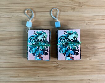 House Plants Booklet Earrings