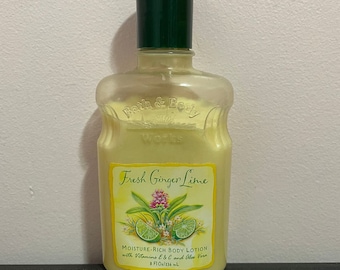 Fresh Ginger Lime BODY LOTION Bath Body Works 80% Full 8oz