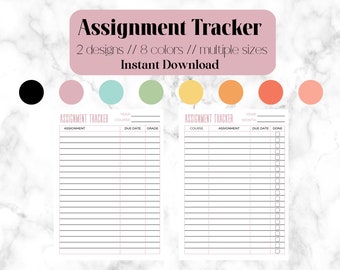 Aufgaben Tracker Vorlage, Aufgaben Planer, Hausaufgaben Planer, Hausaufgaben Log, College Aufgaben Liste, Homeschool Vorlage, Lernliste