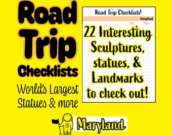 Maryland - Checklist for World’s Largest Statues! Interesting Sculptures and More! Road Trip to fun