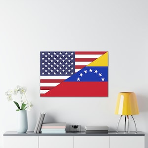 American Venezuelan flag Canvas