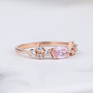 Horizontal Oval Birthstone Ring, Personalized Ring, Handmade Jewelry, Mother Family Ring, Unique Jewel, Gift For Her, Custom Sterling Silver