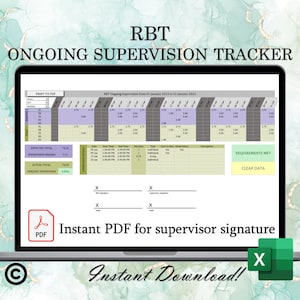 RBT (Registered Behavior Technician) Ongoing Supervision Tracker