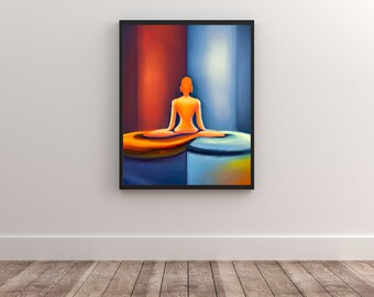 Abstract peaceful meditation infinity | Decorative illustration | Home Decor | Digital Print | Digital Artwork