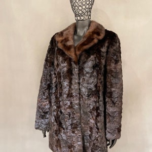 Mink fur coat, real mink coat, genuine fur coat, fur jacket, vintage mink fur, womens mink coat, brown mink fur, rare mink coat , Size M