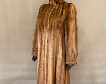 Casaco de pele de vison, casaco de vison vintage, pele verdadeira, excelente estado, casaco de vison comprido, casaco de pele feminino, casaco de vison original, tamanho pequeno