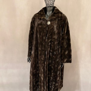 Mink Fur Coat, Real Mink Coat, Sheared Mink Coat, Vintage Mink Coat, Long Mink Coat, Oversized, Preloved Fur Coat, Soft Fur Coat, Size XXL