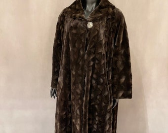 Mink Fur Coat, Real Mink Coat, Sheared Mink Coat, Vintage Mink Coat, Long Mink Coat, Oversized, Preloved Fur Coat, Soft Fur Coat, Size XXL