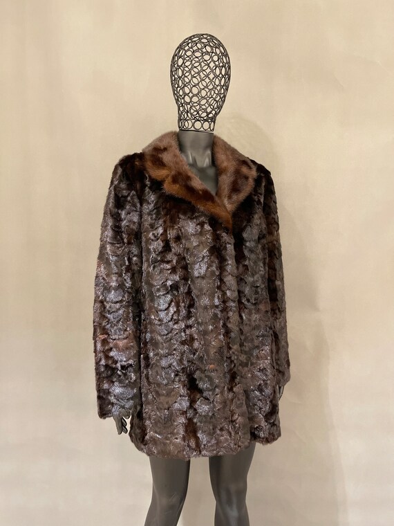 Mink fur coat, real mink coat, genuine fur coat, … - image 2