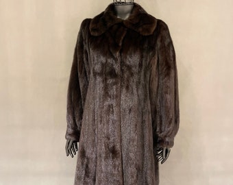 Blackglama Mink Fur Coat, Vintage Mink Fur Coat, Long Mink Coat, Original Fur Coat, Real Fur Coat, Long Fur Coat, Genuine Fur, Size S/M
