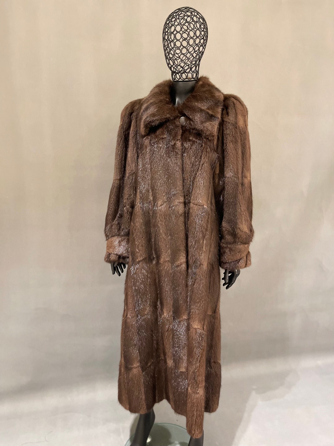 Muskrat Fur Coat, Vintage Muskrat Fur Coat, Long Fur Coat, New Fur Coat, Soft Fur Coat, Genuine