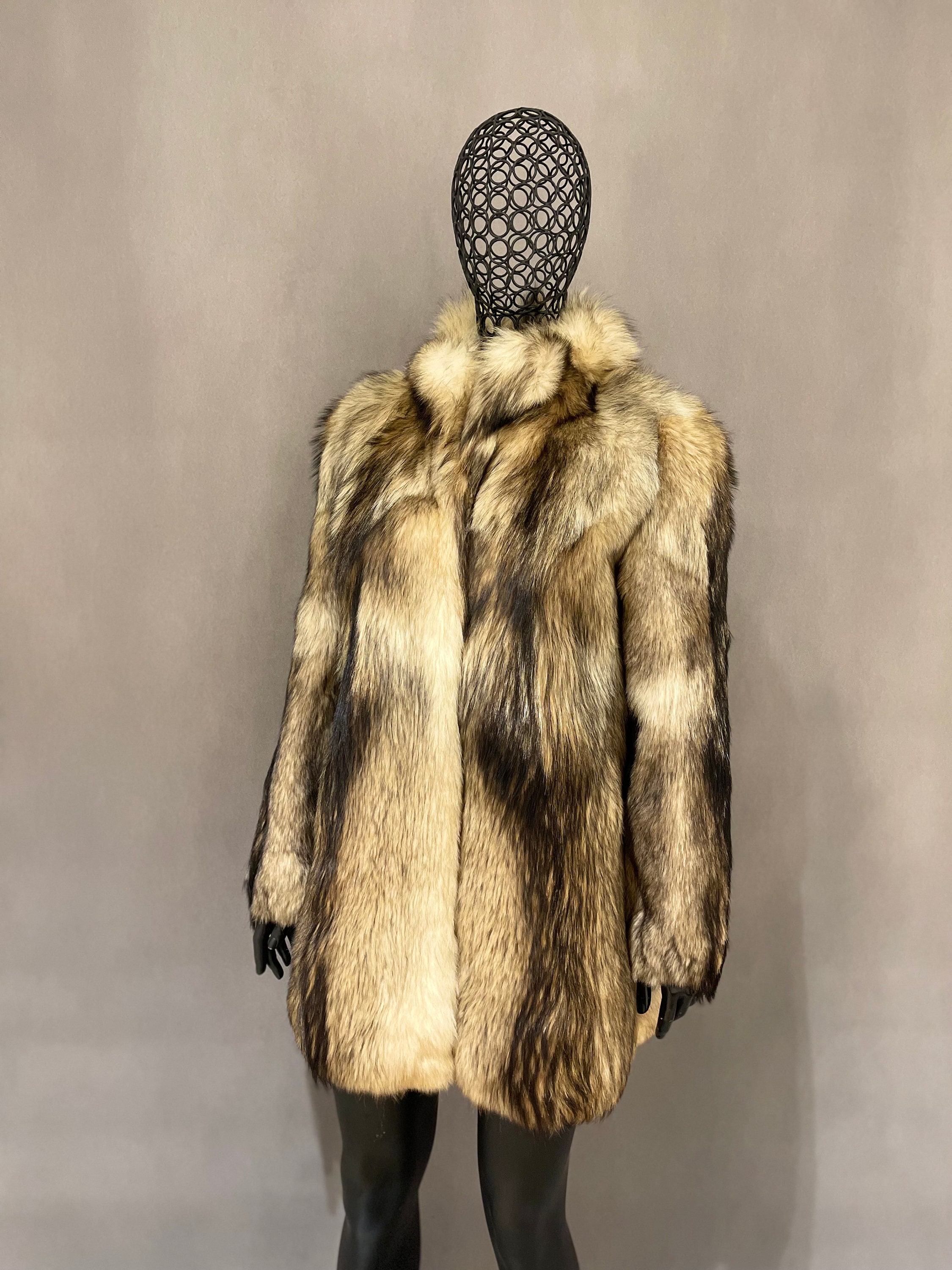Real wolf fur coat sale