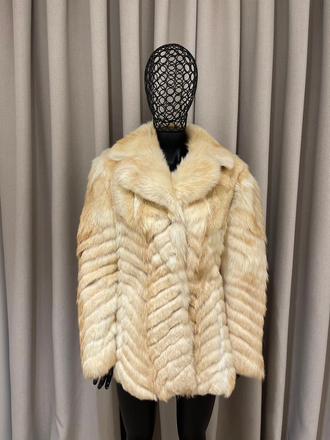 Coyote Fur Coat Real Fur Yellow Fur Coat Natural Fur Coat Etsy