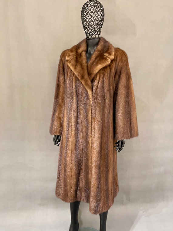 Mink fur coat, vintage fur coat, real mink fur coat, long mink coat, winter coat, womens long mink fur coat, winter coat, real fur, size XL