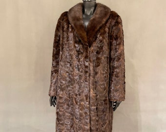 Vintage mink fur coat, long mink coat, real mink fur coat, original mink coat, winter coat, fur coat for women, real fur, fur jacket, XL