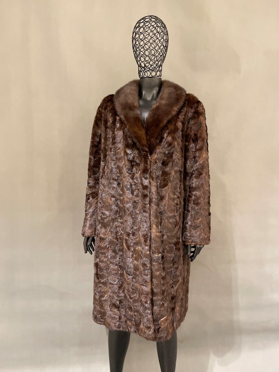 Vintage mink fur coat, long mink coat, real mink fur coat, original mink coat, winter coat, fur coat for women, real fur, fur jacket, XL