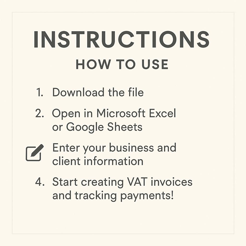 UK VAT Invoice Template and Tracker – Built by a Chartered Accountant ...