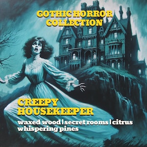 Gothic Horror Scented Wax Melts | Creepy Housekeeper | Waxed Wood Floors, Conifer Trees, Citrus | 3.5 oz | Plastic Free Packaging