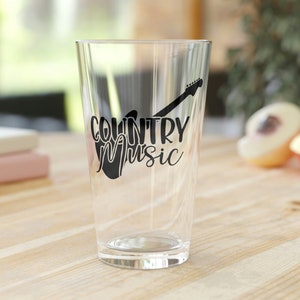 Country Music Gift, Old Country Music, Pint Glass, Beer Glass, Country Music Artist, Beer Pint Glass, I Love Country Music