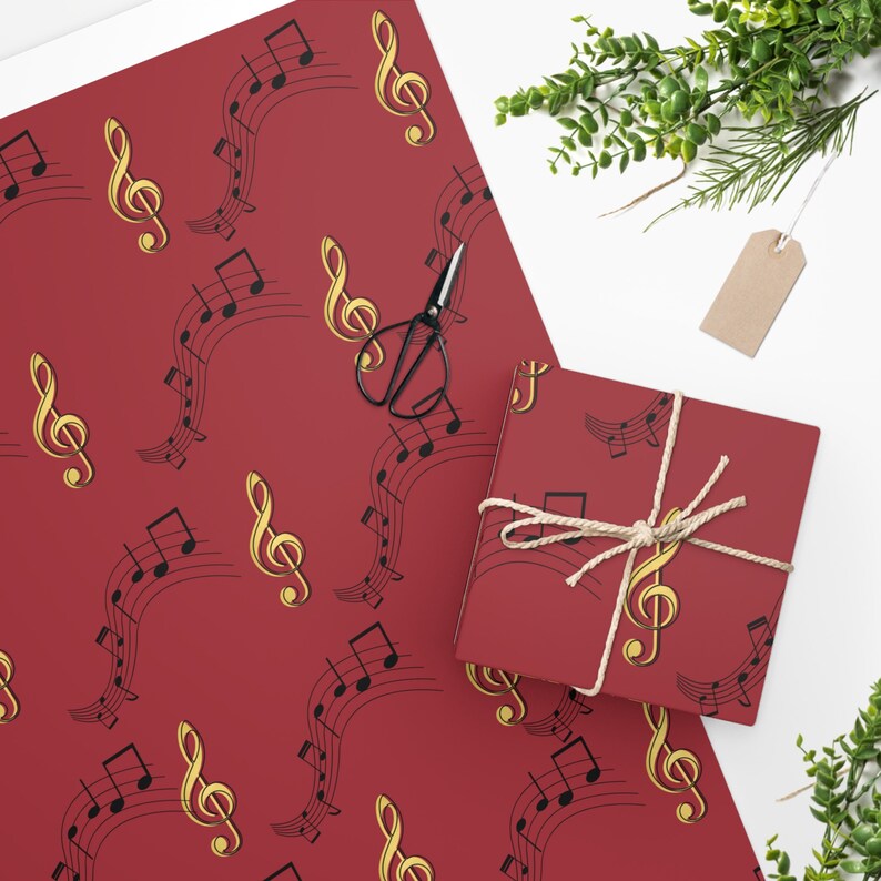Music Wrapping Paper, Music Gift Wrap, Custom Gift Wrap, Music Teacher Gift, Piano Teacher Gift, Music Student Gift, Band teacher Gift image 1