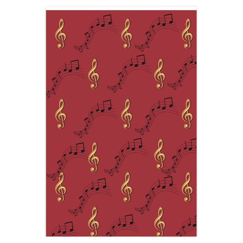 Music Wrapping Paper, Music Gift Wrap, Custom Gift Wrap, Music Teacher Gift, Piano Teacher Gift, Music Student Gift, Band teacher Gift image 2