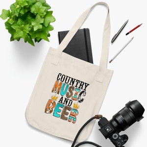 Country Music Tote Bag, Organic Canvas Tote Bag, Tote Bag, Country Music And Beer, Old Country Music, Country Music Artist, Cotton Tote Bags