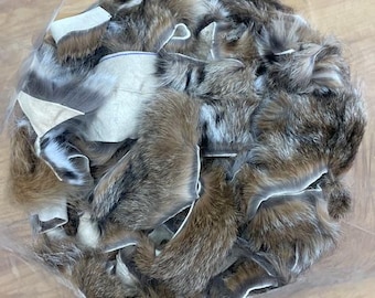 Bobcat Fur Scraps/Pieces & Trimmings- 5 pound bag